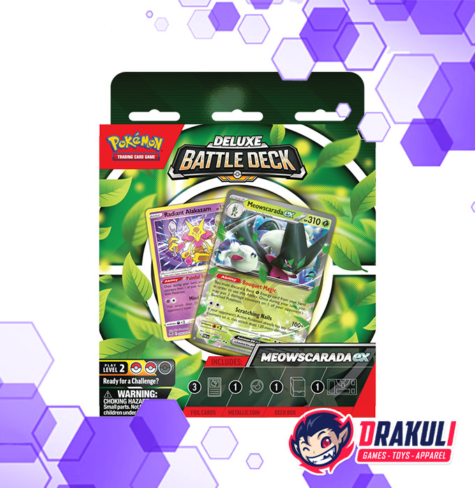 TCG Pokemon Deluxe Battle Deck Meowscarada Ex Drakuli